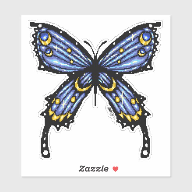 Pixelated blue butterfly  (Sheet)