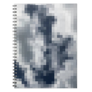 Pixelated Cloud Spiral Notebook