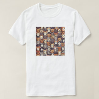 Pixelated Digital Colorful Cats T-Shirt