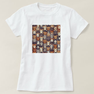 Pixelated Digital Colorful Cats T-Shirt