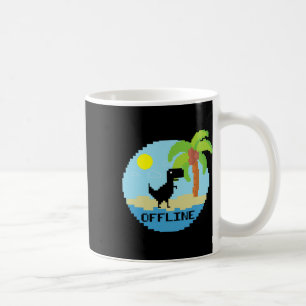 Pixelated Dinosaur Vacation Tech Enthusiasts Coder Coffee Mug