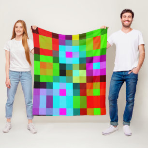 Pixelated Fleece Blanket