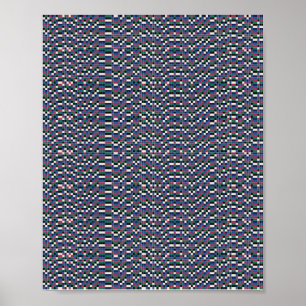 Pixelated Floral Pattern  Poster