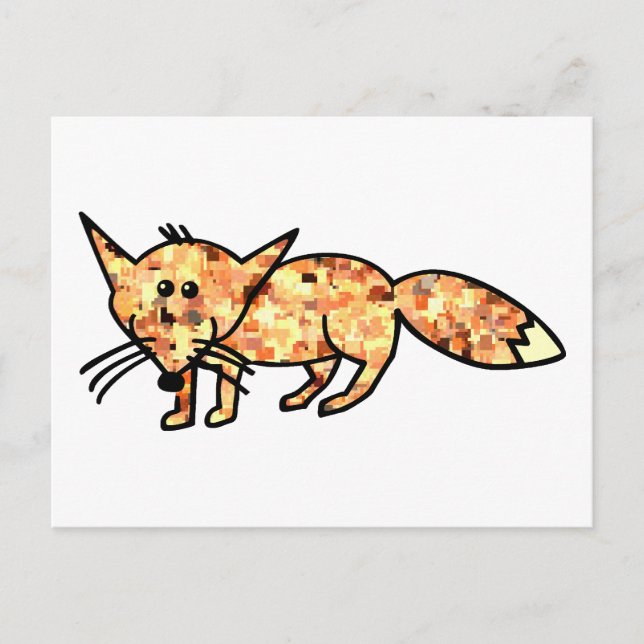 Pixelated Fox Postcard (Front)