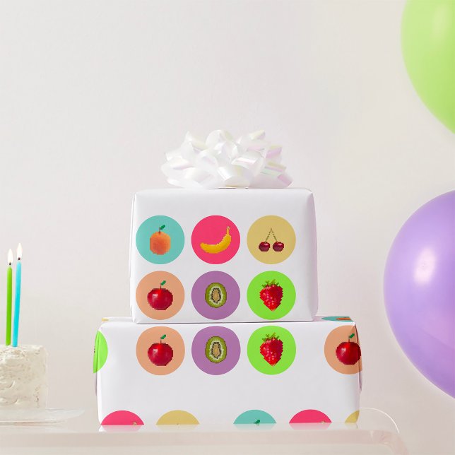 Pixelated Fruit Wrapping Paper (Creator Uploaded)