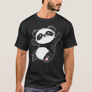 Pixelated Gamer Pixel Panda Print Llamas Premium T-Shirt