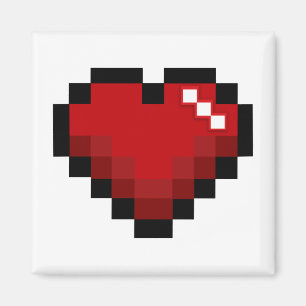 Pixelated Heart Magnet