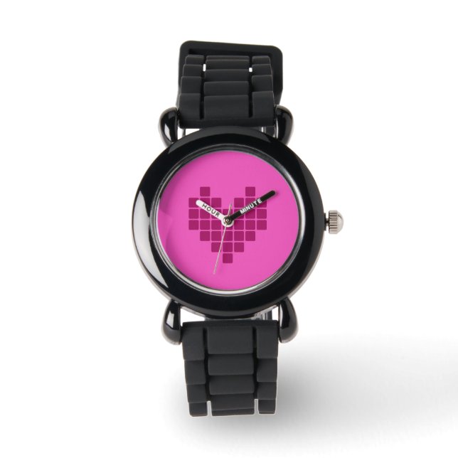 Pixelated heart watch (Front)