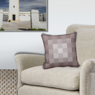 Pixelated In Shades Of Brown - Throw Pillow