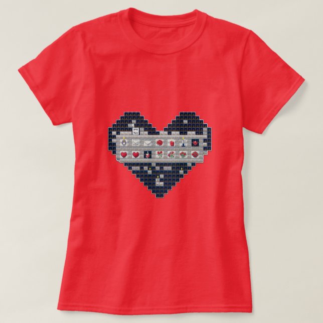 Pixelated Love T-Shirt (Design Front)