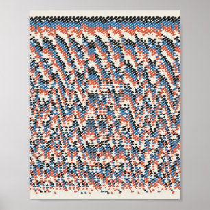 Pixelated Mathematical Pattern  Poster
