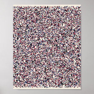 Pixelated Mathematical Pattern  Poster