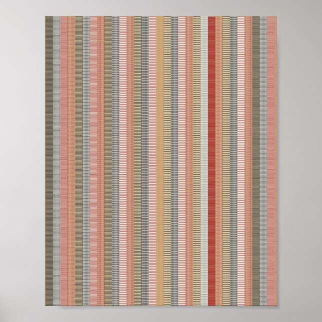 Pixelated Mathematical Pattern  Poster (Front)