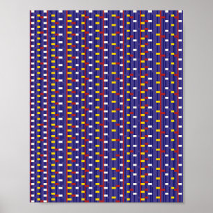 Pixelated Mathematical Pattern  Poster