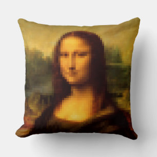 Pixelated Mona Lisa Cushion