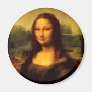 Pixelated Mona Lisa Magnet
