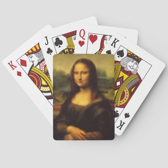 Pixelated Mona Lisa Playing Cards (Back)