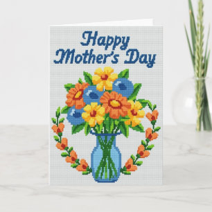 Pixelated Mothers Day Card
