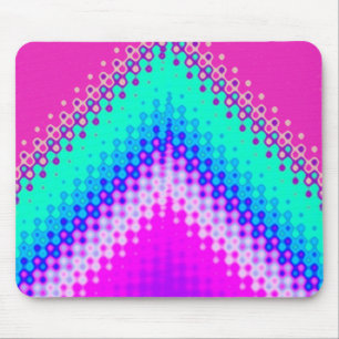 Pixelated Mountain Hot Pink Mouse Pad