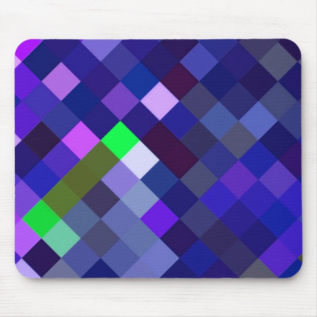 Pixelated Pattern - Indigo Mouse Pad (Front)