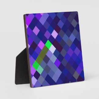 Pixelated Pattern - Indigo Plaque