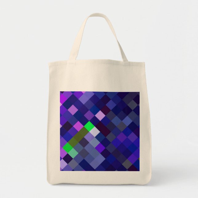 Pixelated Pattern - Indigo Tote Bag (Front)