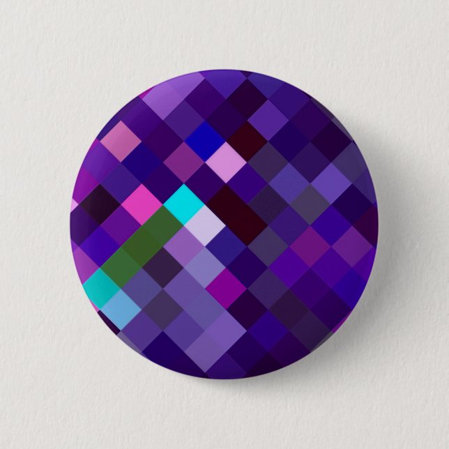 Pixelated Pattern - Purple 6 Cm Round Badge (Front)