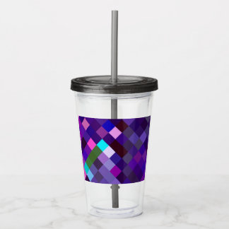 Pixelated Pattern - Purple Acrylic Tumbler