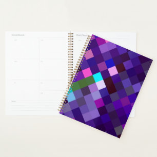 Pixelated Pattern - Purple Planner