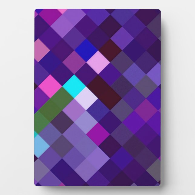 Pixelated Pattern - Purple Plaque (Front)