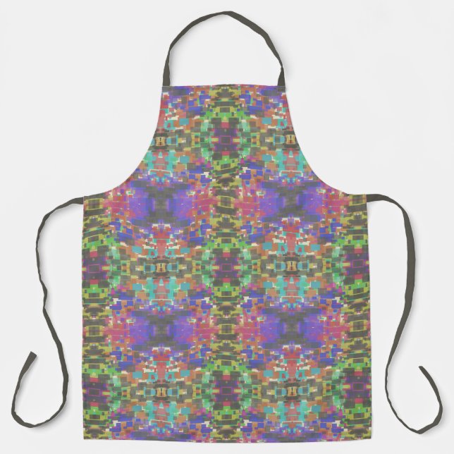 Pixelated Patterned Beyond Colours Of The Rainbow Apron (Front)