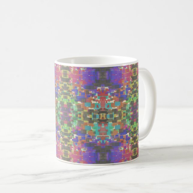 Pixelated Patterned Beyond Colours Of The Rainbow Coffee Mug (Front Right)