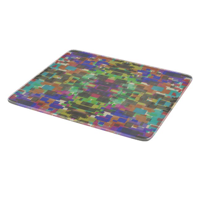 Pixelated Patterned Beyond Colours Of The Rainbow Cutting Board (Corner)