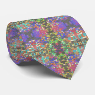 Pixelated Patterned Beyond Colours Of The Rainbow Tie