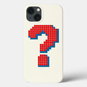 Pixelated Question Mark - Retro Gaming Art iPhone 13 Case