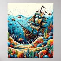 Pixelated Seascape