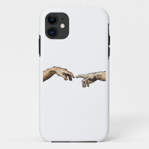 Pixelated "The Creation of Adam" case