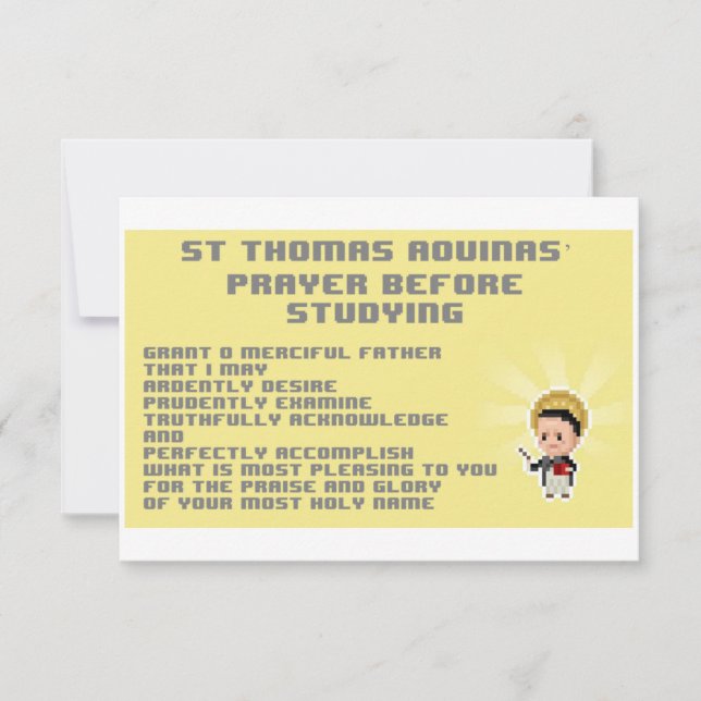 Pixelated Thomas Prayer Card (Front)