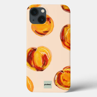 PixelatedDino Peach Pattern iPhone Case