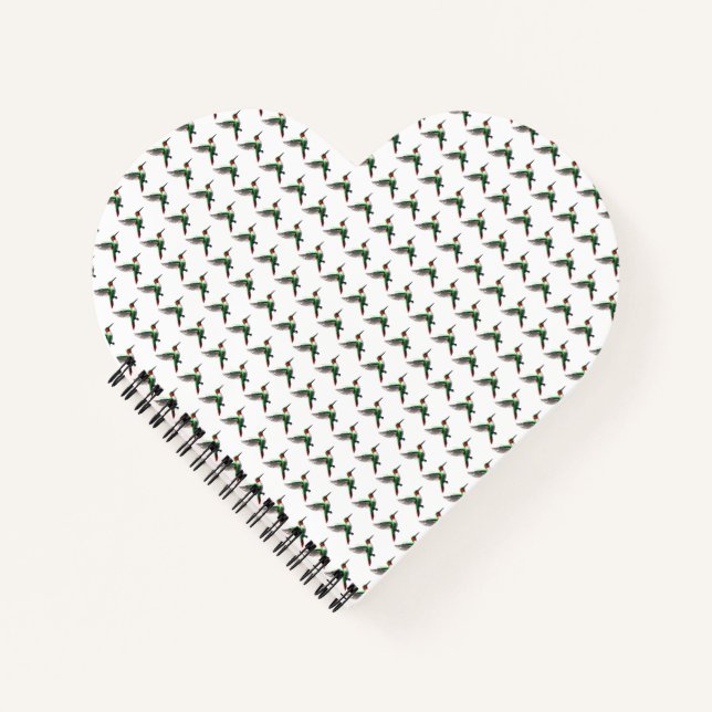 Pixeled Green Hummingbird  Notebook (Front)