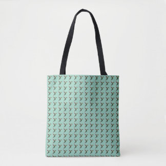 Pixeled Green Hummingbird  Tote Bag
