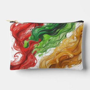 Pixeled Green Hummingbirds Accessory Pouch