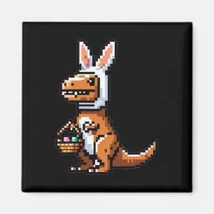 Pixeled Juric Egg Hunt Surprise Dino Easter Rabbit Magnet