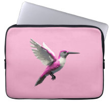 Pixeled Pink Hummingbird-