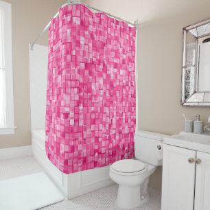 Pixels pattern shower curtain