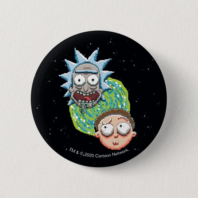 Pixelverse Rick and Morty Portal Graphic 6 Cm Round Badge (Front)