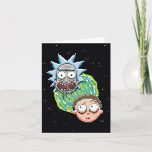 Pixelverse Rick and Morty Portal Graphic Note Card