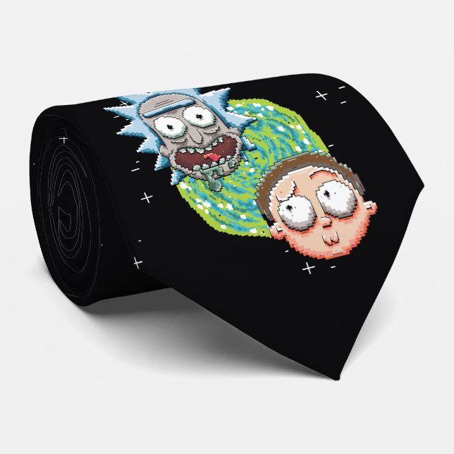 Pixelverse Rick and Morty Portal Graphic Tie (Rolled)