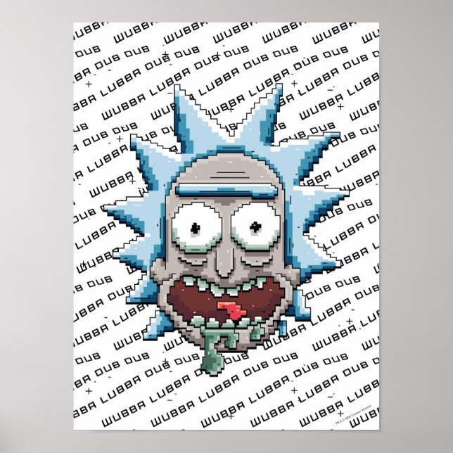 Pixelverse Rick Drooling Head Poster (Front)