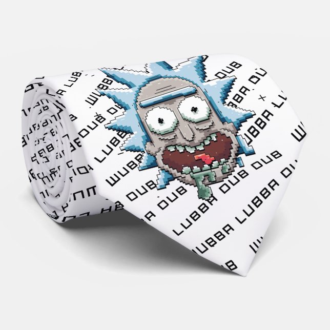 Pixelverse Rick Drooling Head Tie (Rolled)
